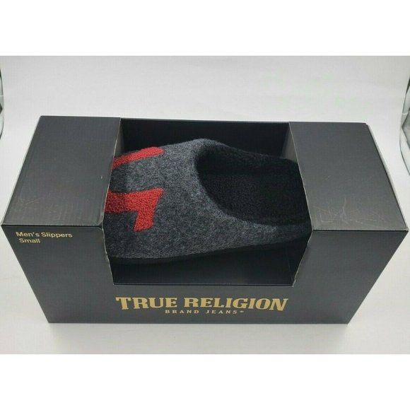 True Religion Men\'s Slippers Size Small 7-8 Gray main image 4